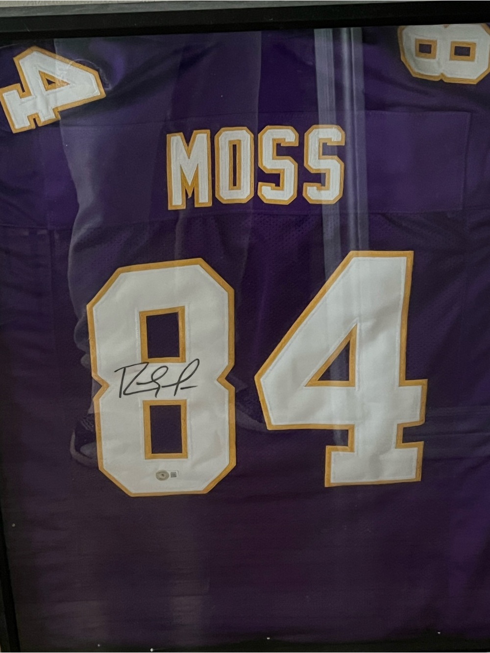 Randy Moss signed Vikings jersey